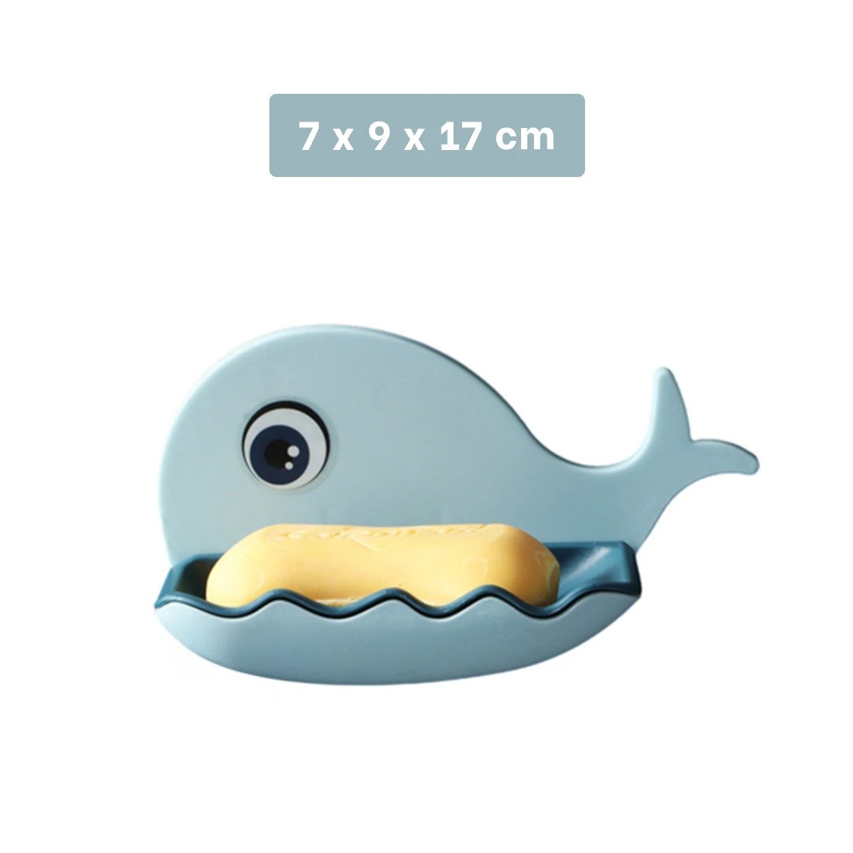 PACK12 CONTENEDOR JABON DECORATIVO BALLENA CELESTE PARA CASA ESTILO MODERNO Y+REGALO STICKER - 4
