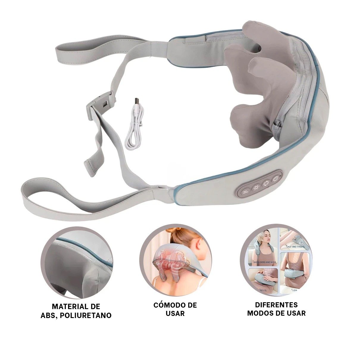 MASAJEADOR COMPACTO DE CUELLO Y HOMBROS CAJA ROJA PARA RUTINA DE RELAX Y+POST IT - 5