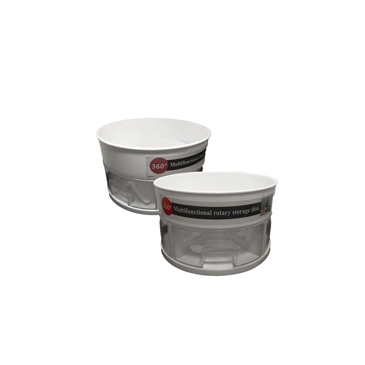 BASE GIRATORIA 360 GRADOS FUNCIONAL DE 2 NIVELES CON CAJONES BLANCO Y+LIGAS REGALO - 5