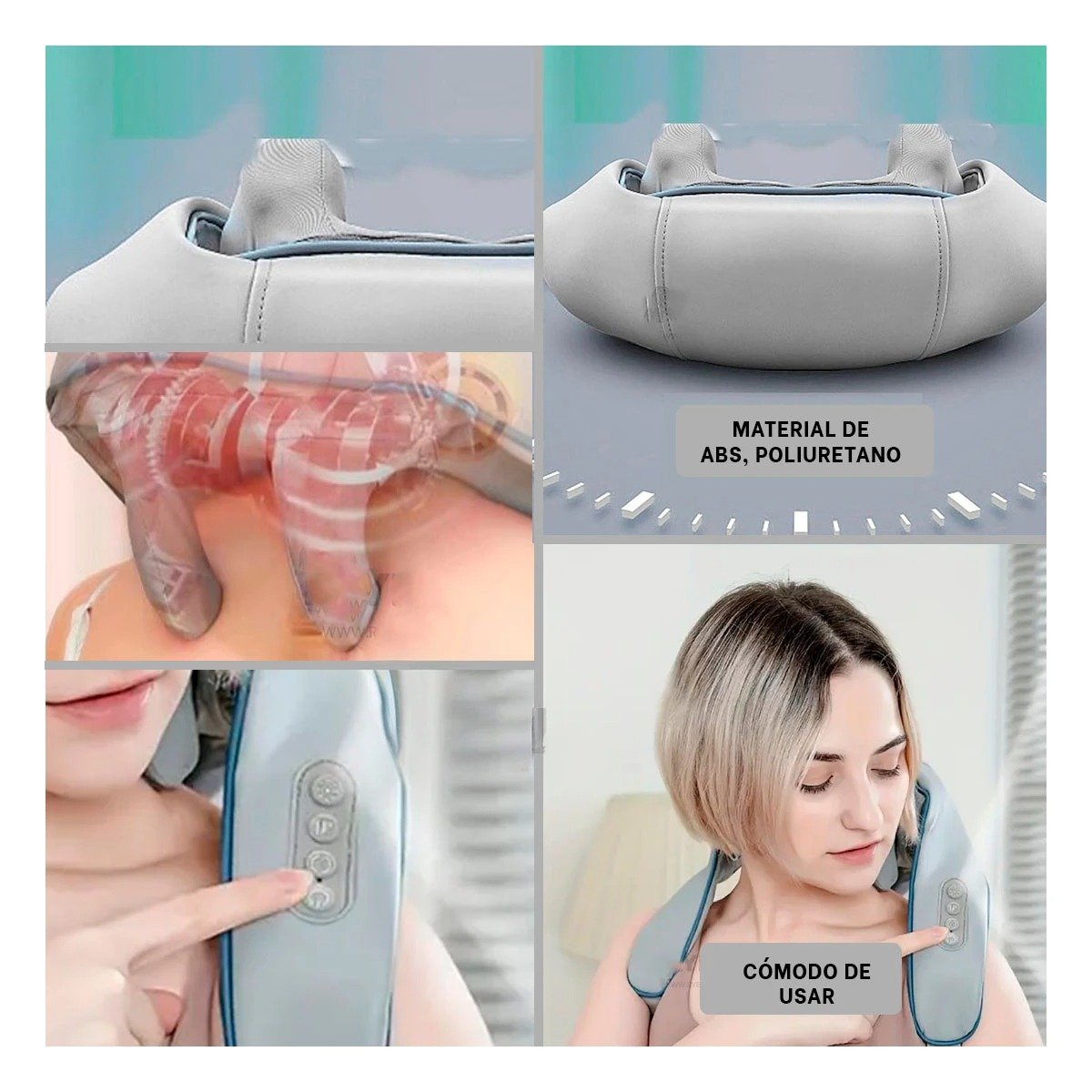 MASAJEADOR ERGONOMICO DE CUELLO Y HOMBROS CAJA ROJA PARA USO DIARIO Y+PAPEL REGALO - 3