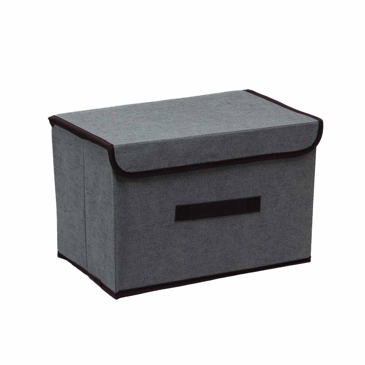CAJA DE ALMACENAJE TELA NEGRO 36X24X23CM PARA ESPACIOS ORDENADOS Y+REGALO STICKER - 1