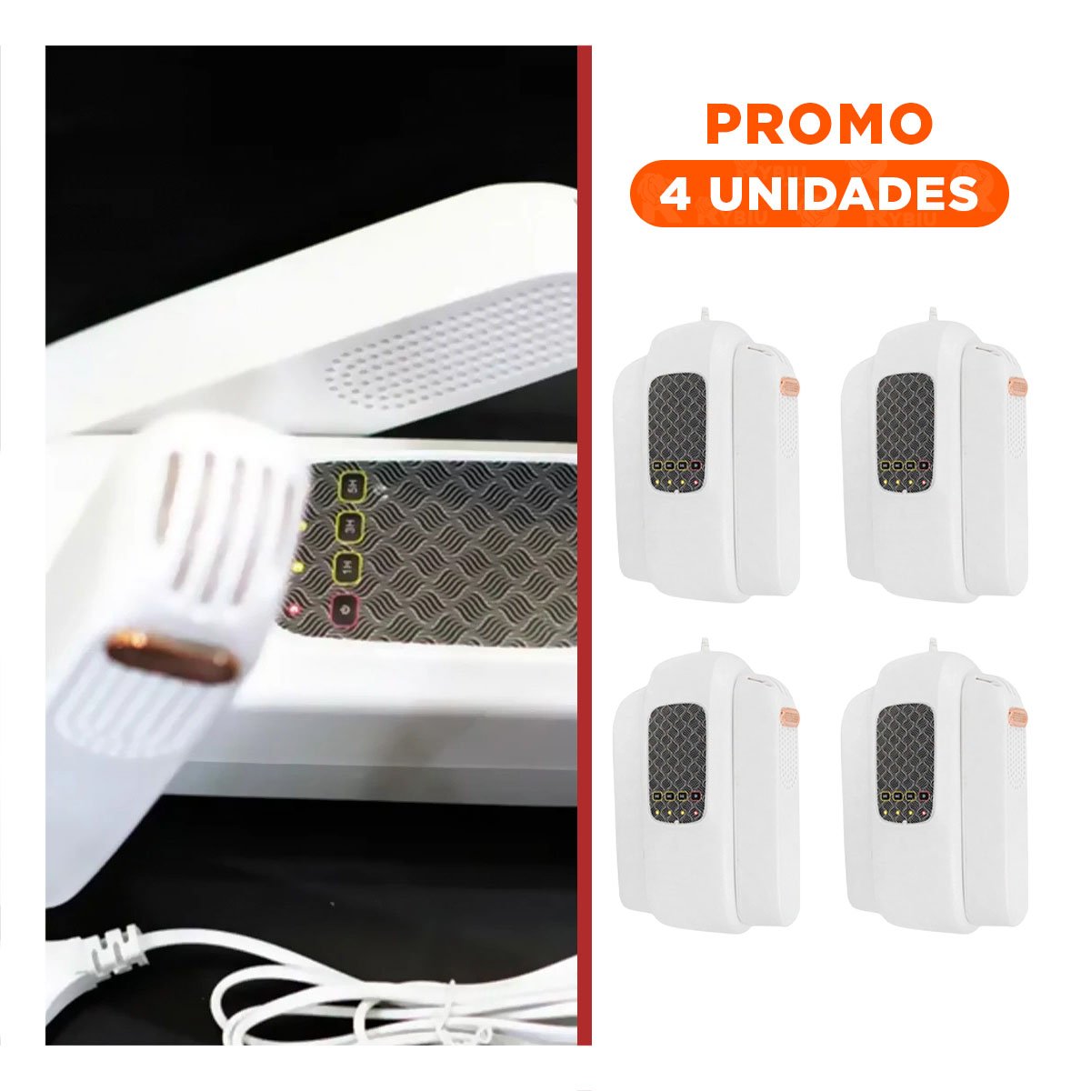 PACK4 DISPOSITIVO DE ZAPATOS ELECTRICO DISENO COMPACTO FUNCIONAL BLANCO - 1