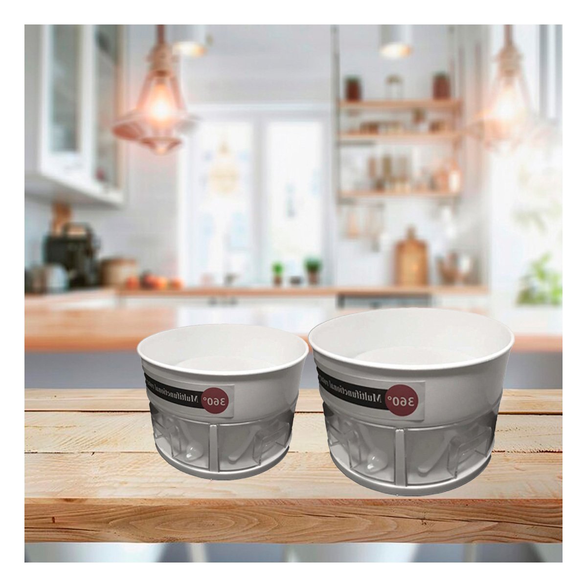 PACK4 MODULO GIRATORIO 360 GRADOS DE 2 NIVELES CON 4 CAJONES BLANCO Y+REGALO STICKER - 5
