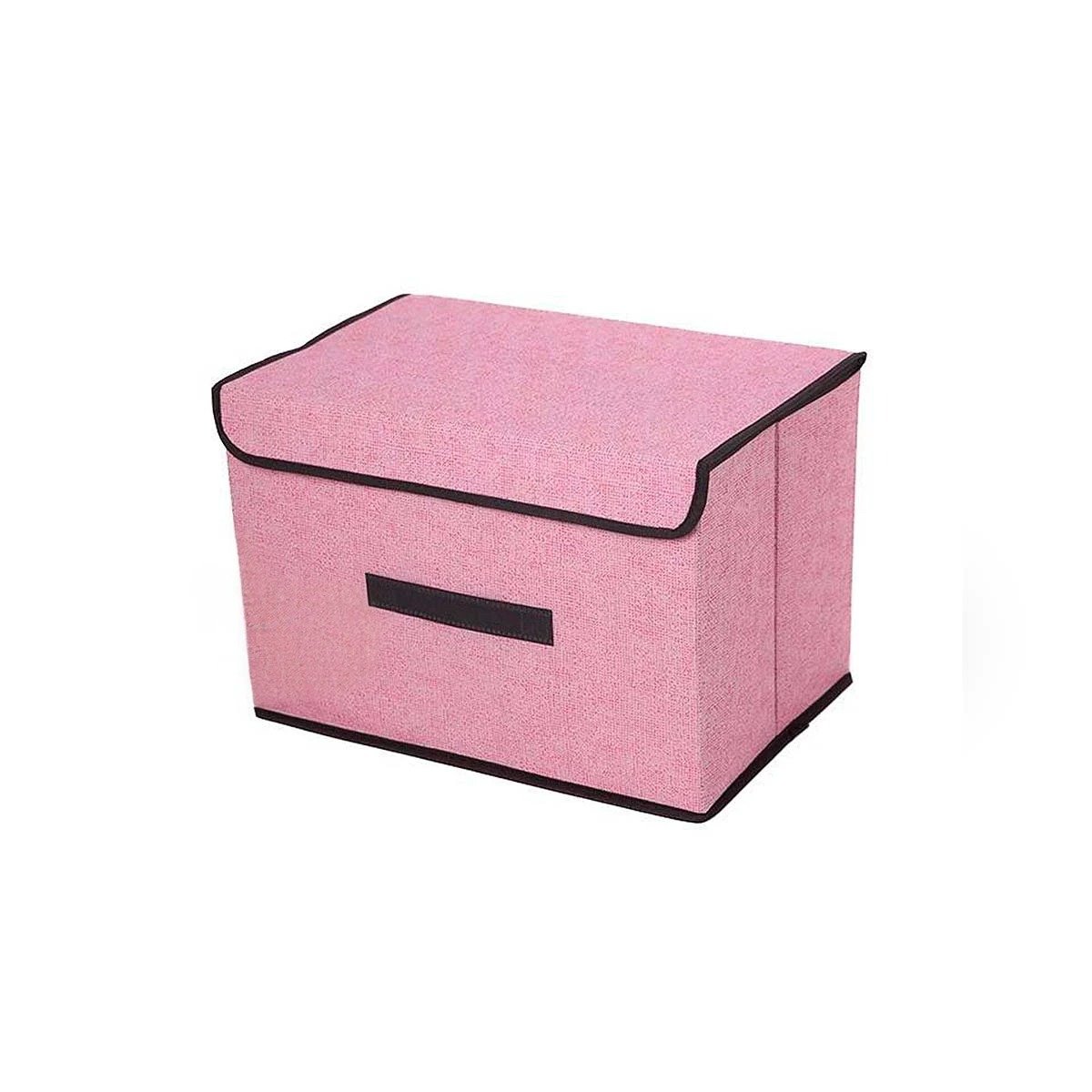 CAJA TEXTIL ROSADO 36X24X23CM PARA ORGANIZAR ROPA Y ACCESORIOS Y+LIGAS REGALO - 5