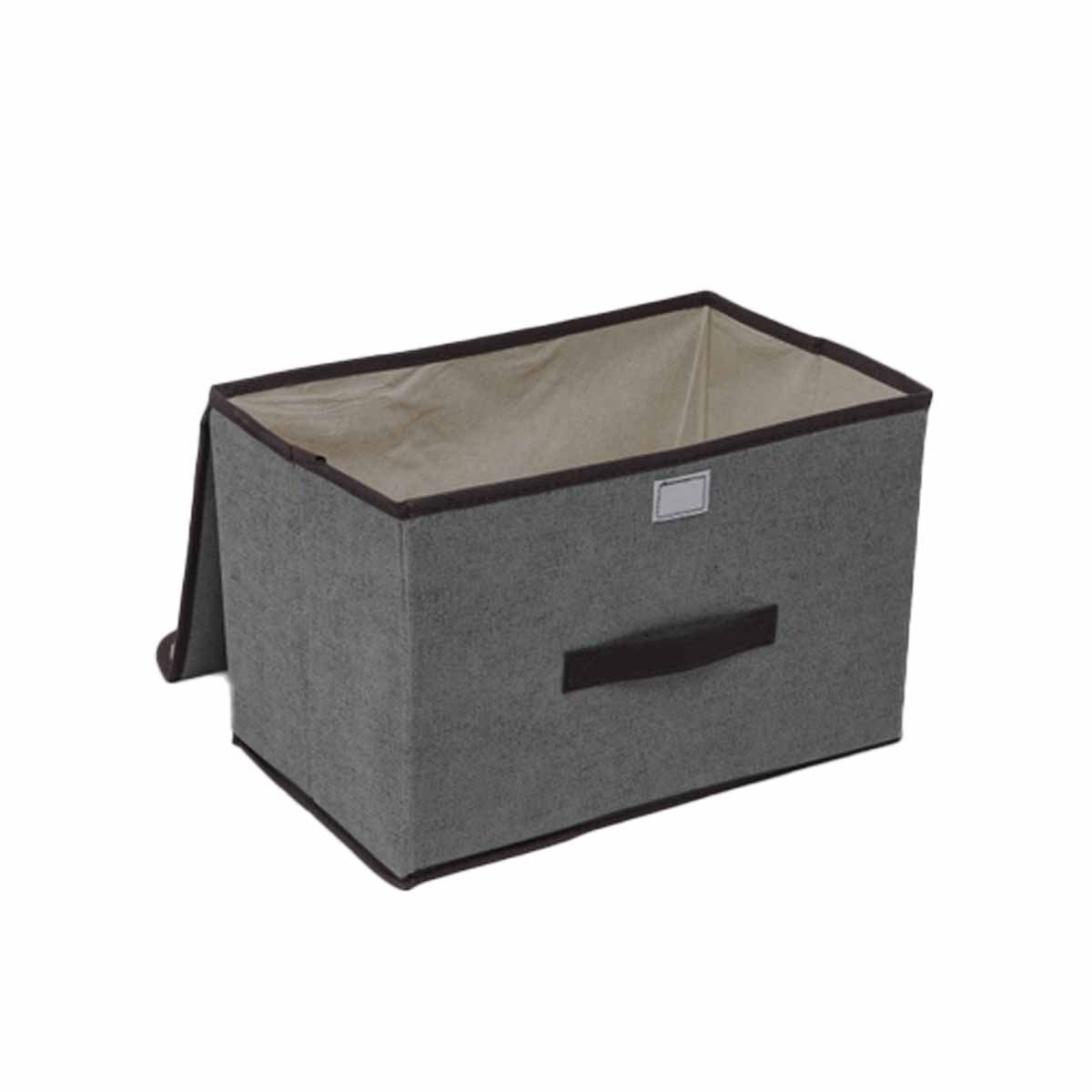 CAJA TEXTIL NEGRO 36X24X23CM PARA ORGANIZAR ROPA Y ACCESORIOS Y+LIGAS REGALO - 5