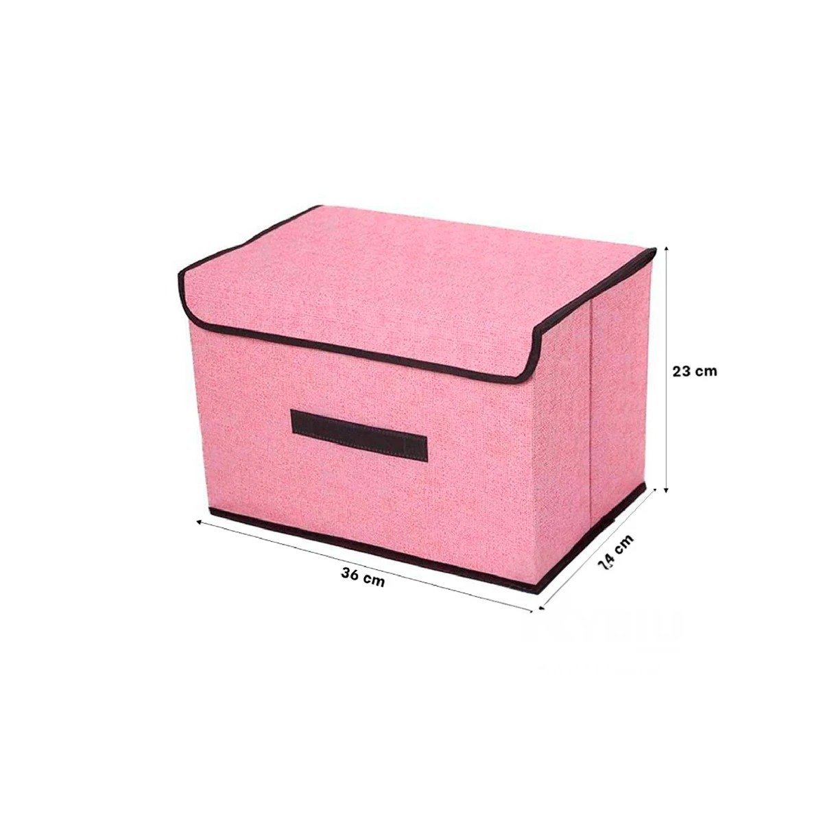 PACK4 CAJA PRACTICA TELA ROSADO 36X24X23CM PARA USO DIARIO EN CASA Y+PAPEL REGALO - 4