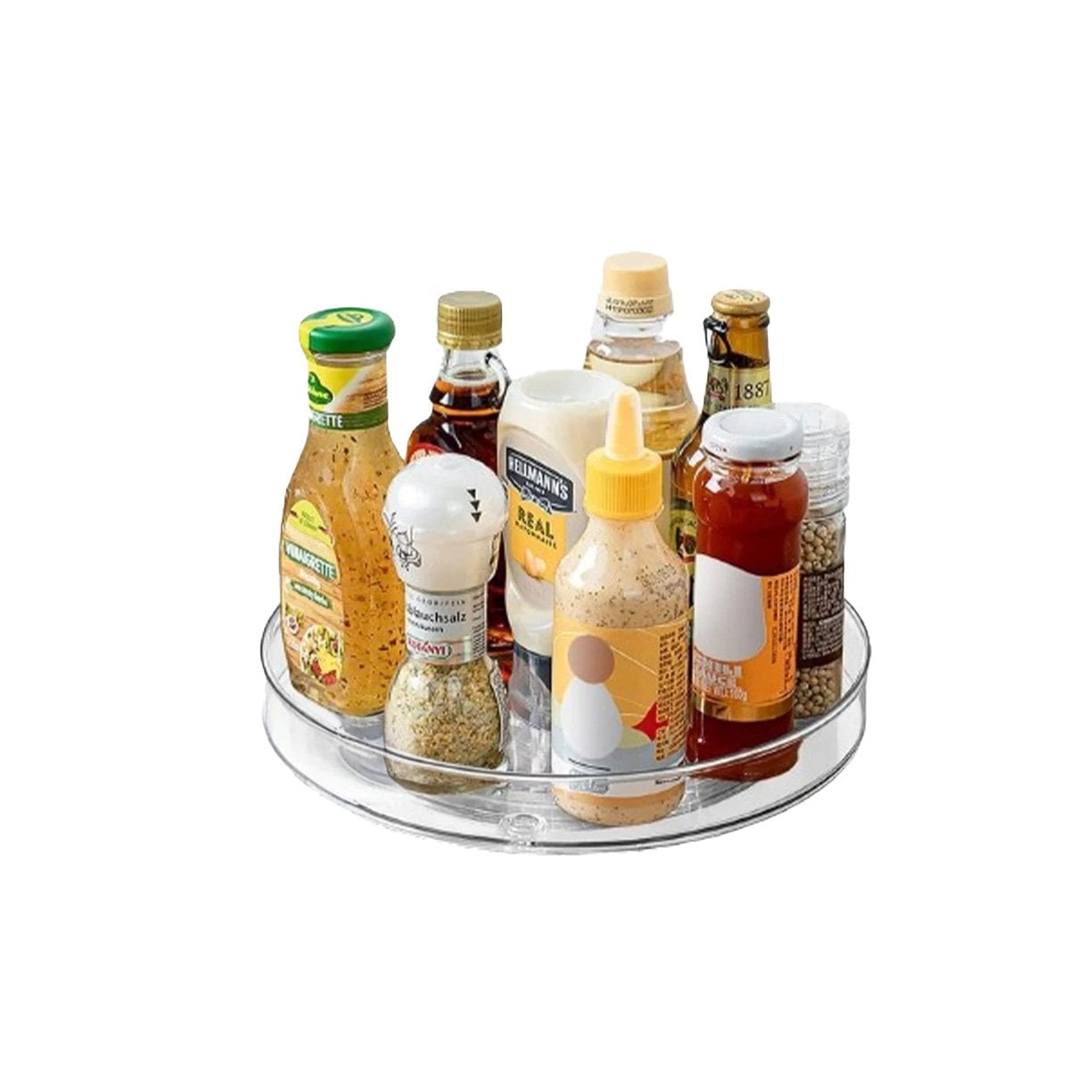 PACK6 SOPORTE GIRATORIO FUNCIONAL 29X3.5CM PARA COCINA TRANSPARENTE Y+REGALO STICKER - 2