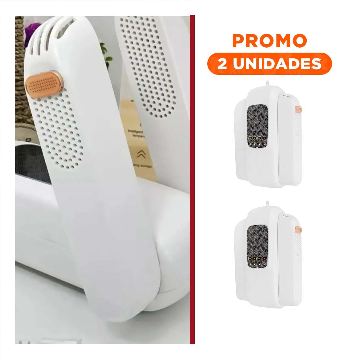 PACK2 DISPOSITIVO DE ZAPATOS ELECTRICO FORMATO PORTATIL PARA CASA BLANCO Y+REGALO STICKER - 1