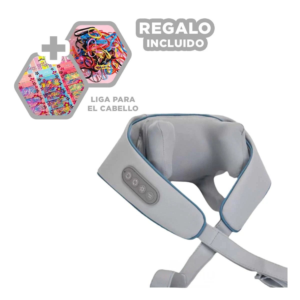 MASAJEADOR ELECTRICO DE CUELLO Y HOMBROS CAJA ROJA PARA ALIVIO MUSCULAR Y+LIGAS REGALO - 2