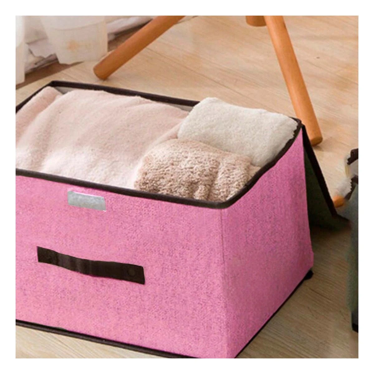 PACK12 UNIDAD DE TELA ROSADO 36X24X23CM PARA ORDEN DIARIO EN CASA Y+PAPEL REGALO - 2