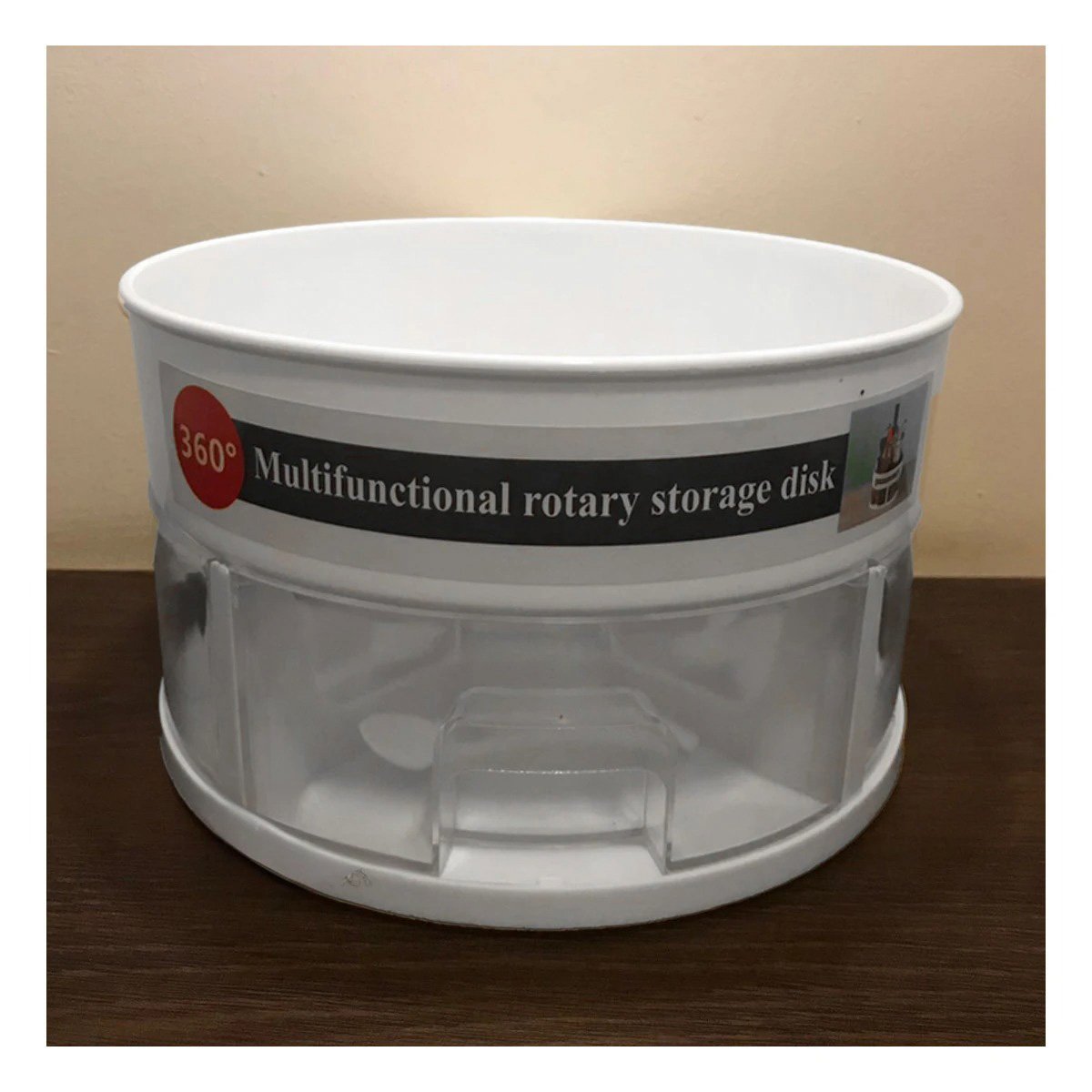 PACK2 SOPORTE GIRATORIO 360 GRADOS DE 2 NIVELES CON 4 CAJONES BLANCO - 3