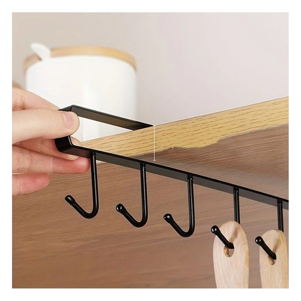PACK2 ORGANIZADOR DE TAZAS 6X1 COLOR NEGRO CON MUCHA CAPACIDAD EN SU COCINA REAL - 2