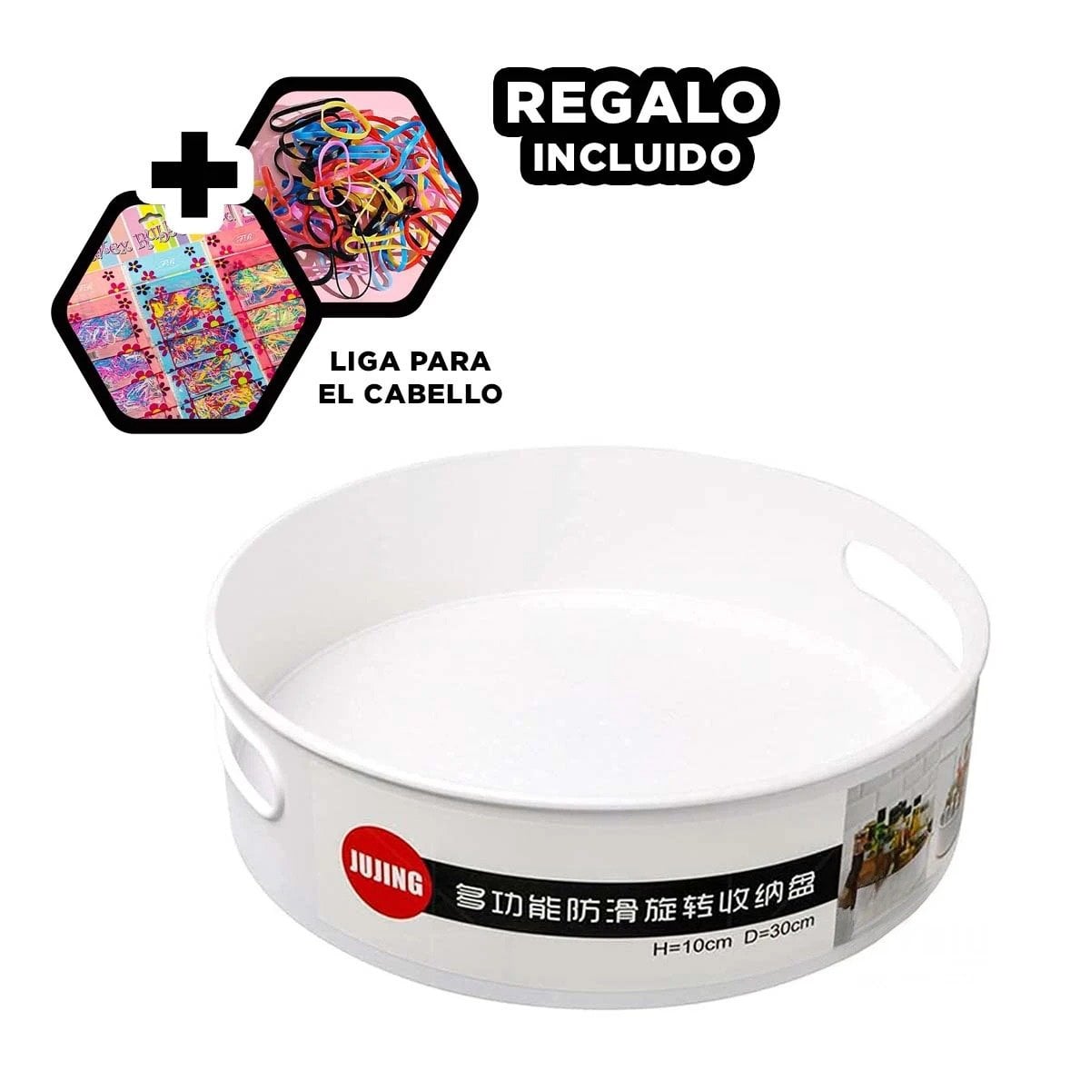 BASE GIRATORIA 360 GRADOS 6.7CMX22.5CM BLANCO TALLA S PARA LA UTILIDAD Y+LIGAS REGALO - 2