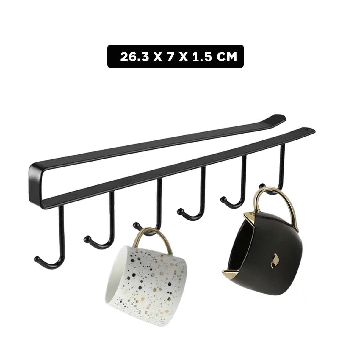 PACK2 ORGANIZADOR DE TAZAS 6X1 NEGRO PARA FOMENTAR ESPACIO CON MUCHO ORDEN Y+REGALO STICKER - 4