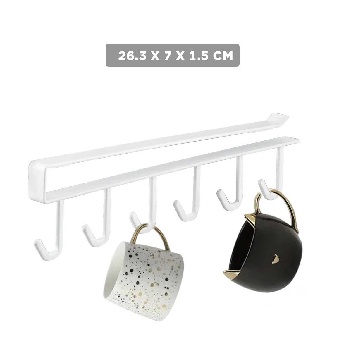 PACK12 SOPORTE DE GABINETE 6X1 COLOR BLANCO PARA ALMACENAMIENTO EN CASA REAL Y+PAPEL REGALO - 4