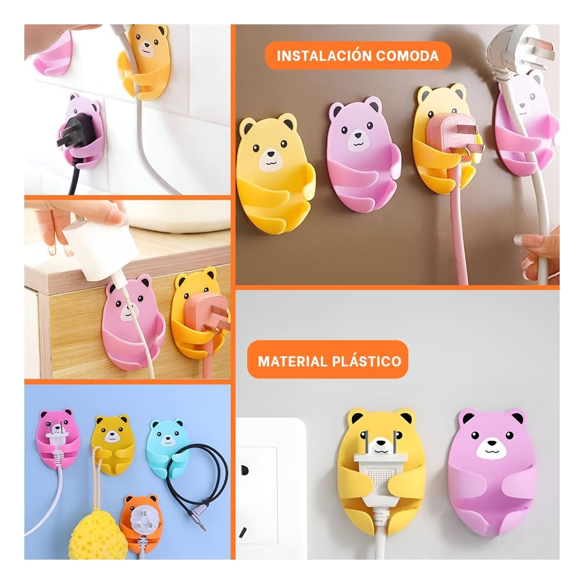 GANCHOS DE ENCHUFE DIBUJOS ANIMADOS PARA EL RECREO EN FAMILIA REAL Y+PAPEL REGALO - 3