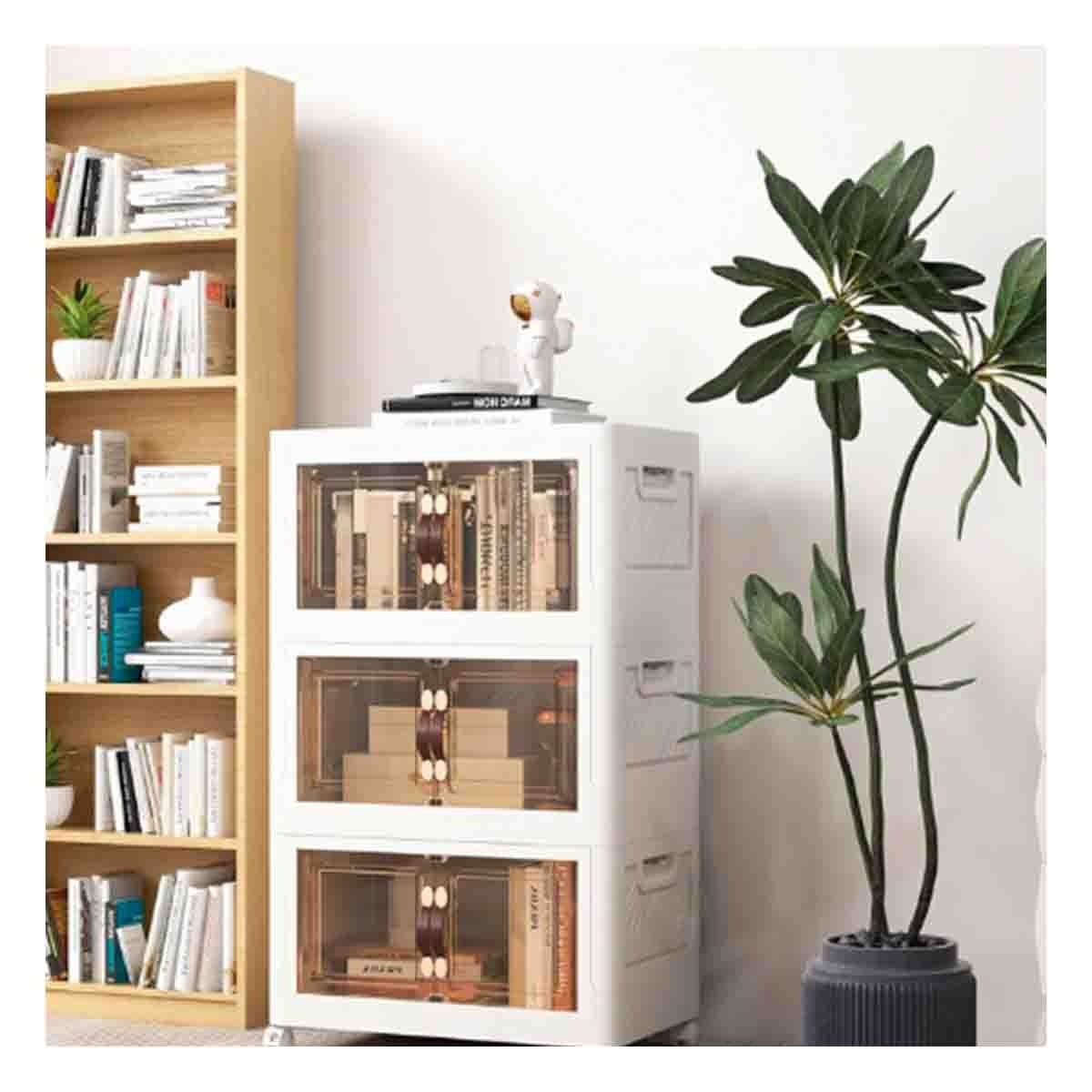 ESTANTE DE ALMACENAMIENTO 3 NIVELES BLANCO 45X30X70 CM PARA LA FAMILIA Y+PAPEL REGALO - 1