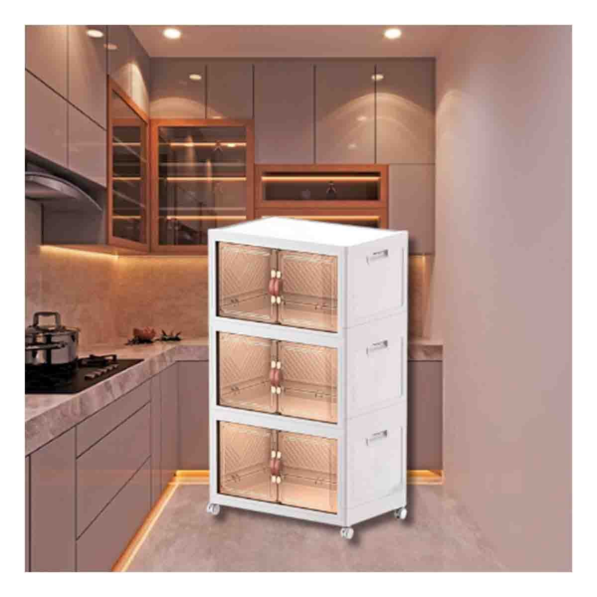ESTANTE DE ALMACENAMIENTO 3 NIVELES BLANCO 45X30X70 CM PARA LA FAMILIA Y+PAPEL REGALO - 2