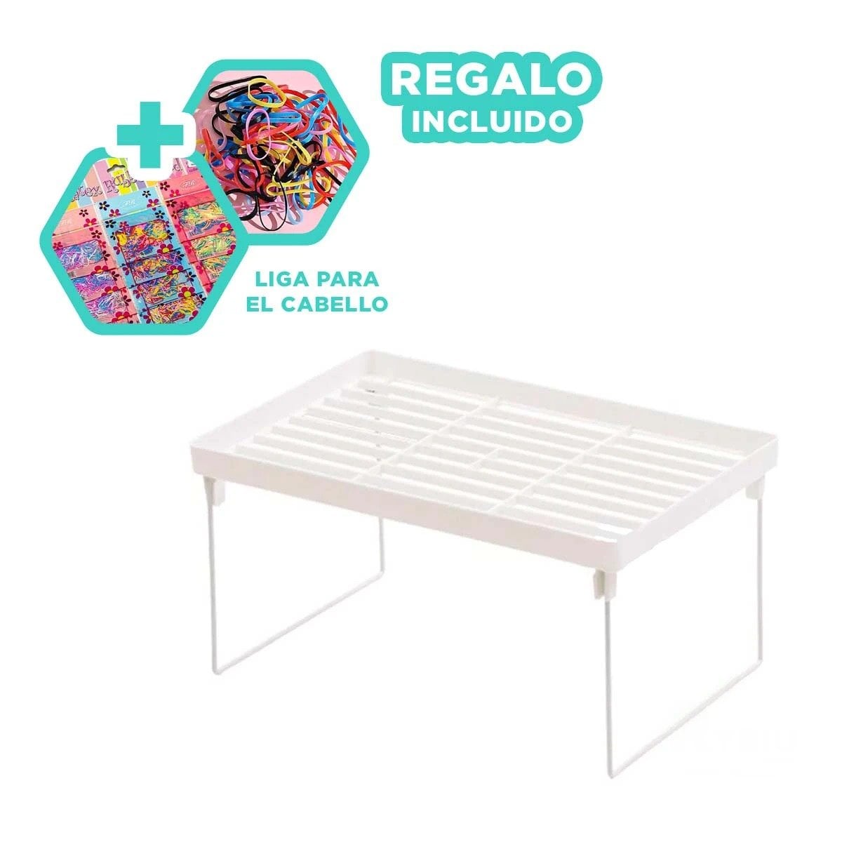 ESTANTE APILABLE 31X16X20 CM BLANCO PARA LA UTILIDAD DE HIJOS SANOS Y+LIGAS REGALO - 2