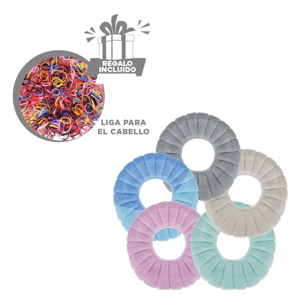ARO DE TELA PARA INODORO CON ACABADO AFELPADO Y TACTO AGRADABLE EXTRA Y+LIGAS REGALO - 2