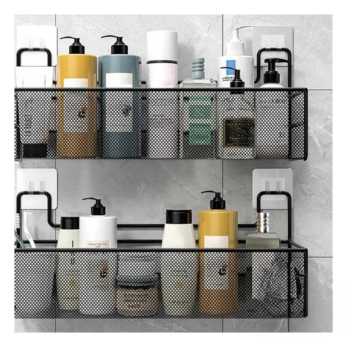PACK2 ESTANTES FLOTANTES 15X15X36 CM NEGRO CON MUCHA CAPACIDAD EN SU SALA - 3