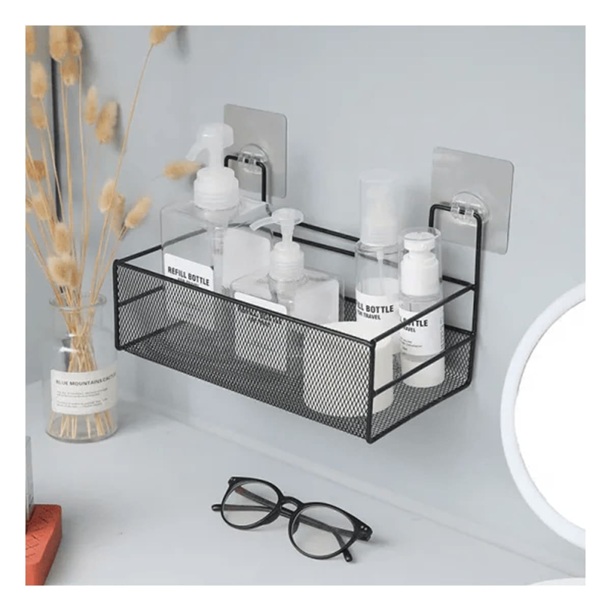 PACK2 ESTANTES FLOTANTES 15X15X36 CM NEGRO CON MUCHA CAPACIDAD EN SU SALA - 5