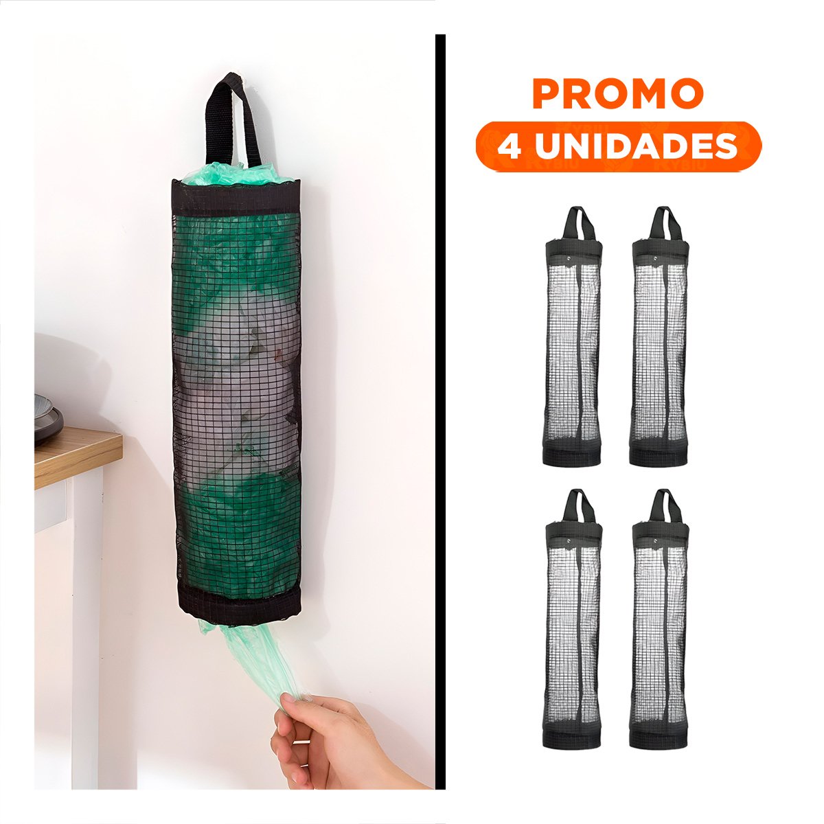 PACK4 ORGANIZADOR DE BOLSAS PRACTIFACIL 39X11,5 CM CON DISEÑO ELEGANTE REAL - 1
