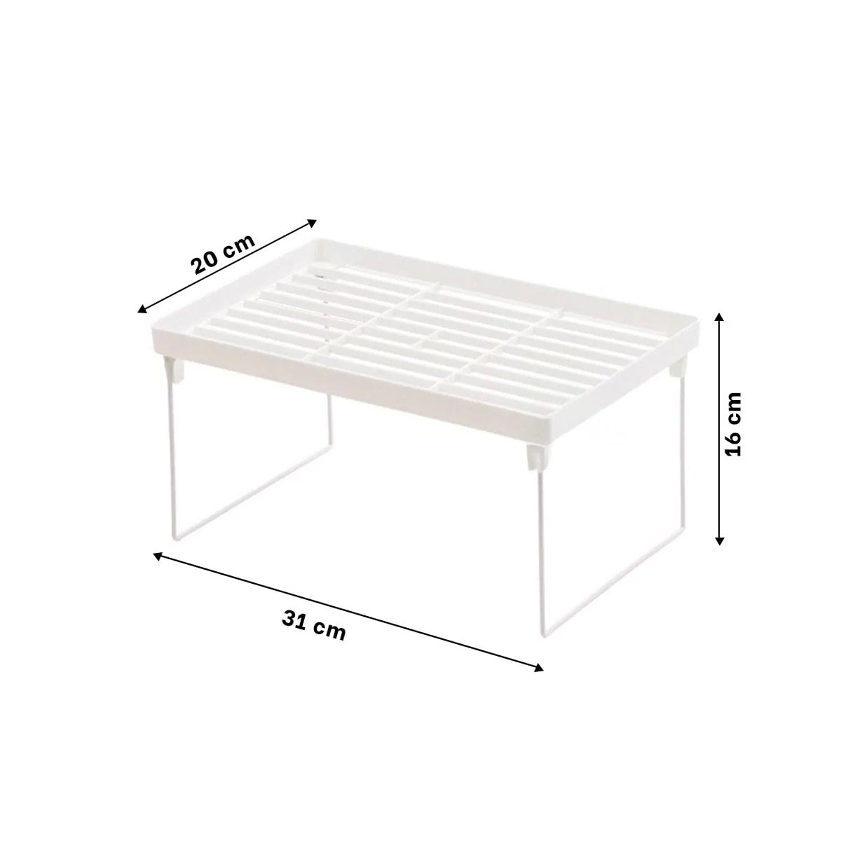 PACK2 ORGANIZADOR MODULAR 31X16X20 CM BLANCO DE ESTILO MODERNO EN DESPENSA Y+PAPEL REGALO - 4
