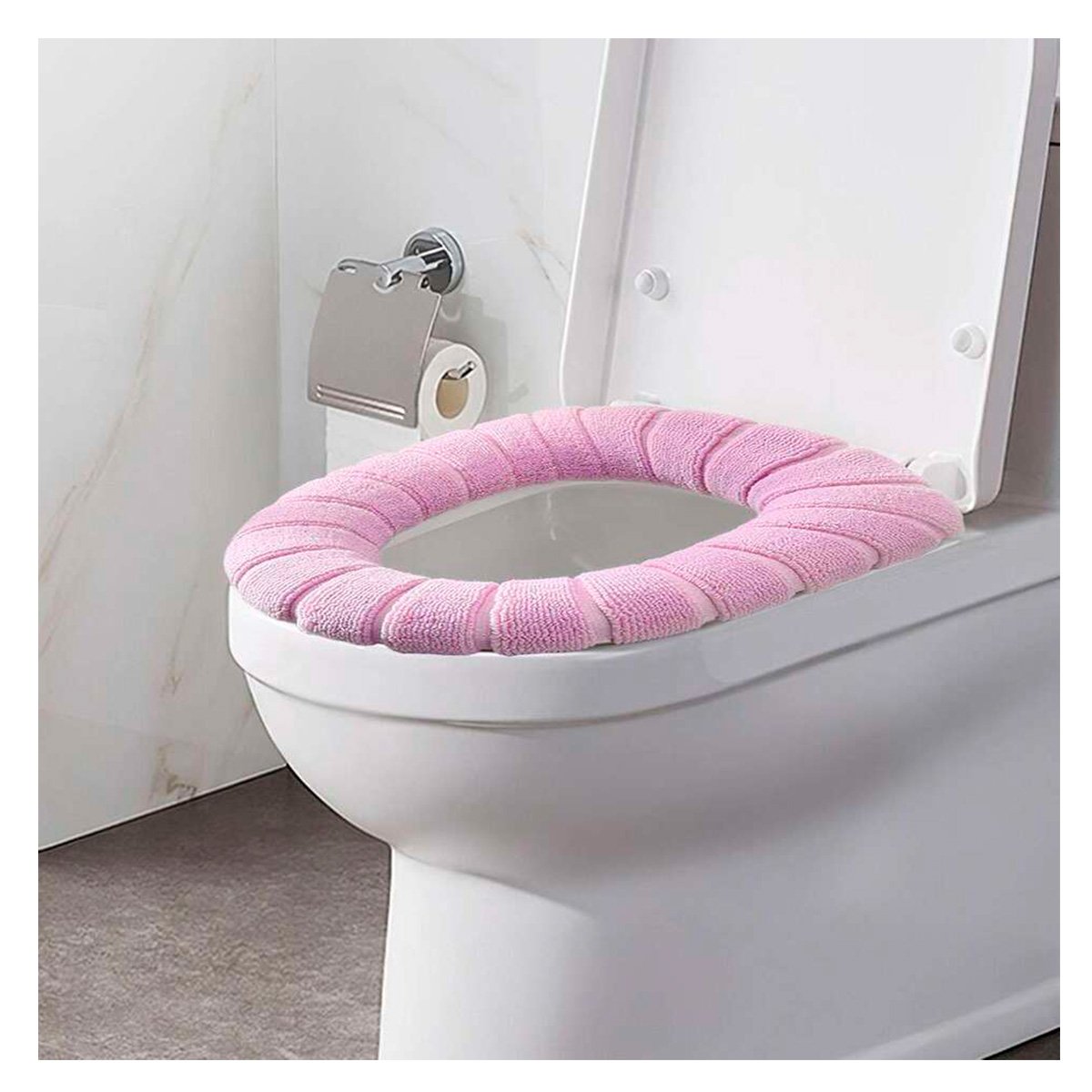 PACK6 PROTECTOR ACOLCHADO PARA INODORO TEXTIL CONFORTABLE Y PRACTICO EXTRA - 5
