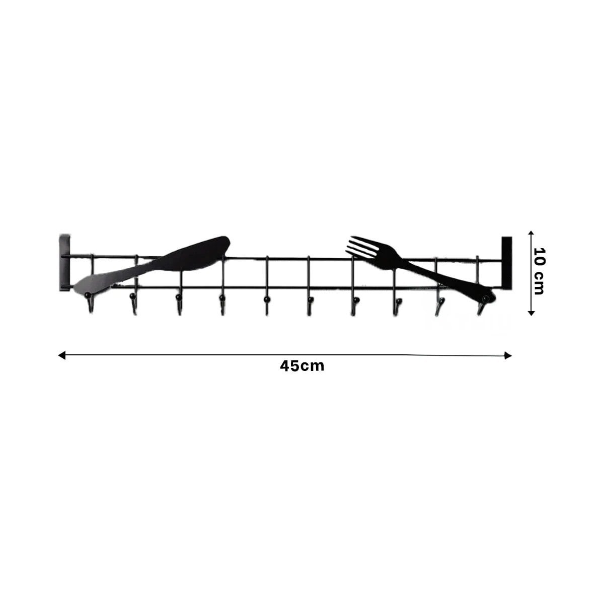 COLGADOR PARA DETRAS DE PUERTAS 45X10 CM NEGRO PARA BRINDAR COMODIDAD Y+POST IT - 4