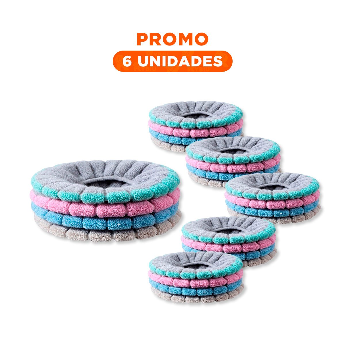 PACK6 PROTECTOR DE TELA PARA INODORO CON ACABADO AFELPADO Y TACTO SUAVE EXTRA Y+REGALO STICKER - 1