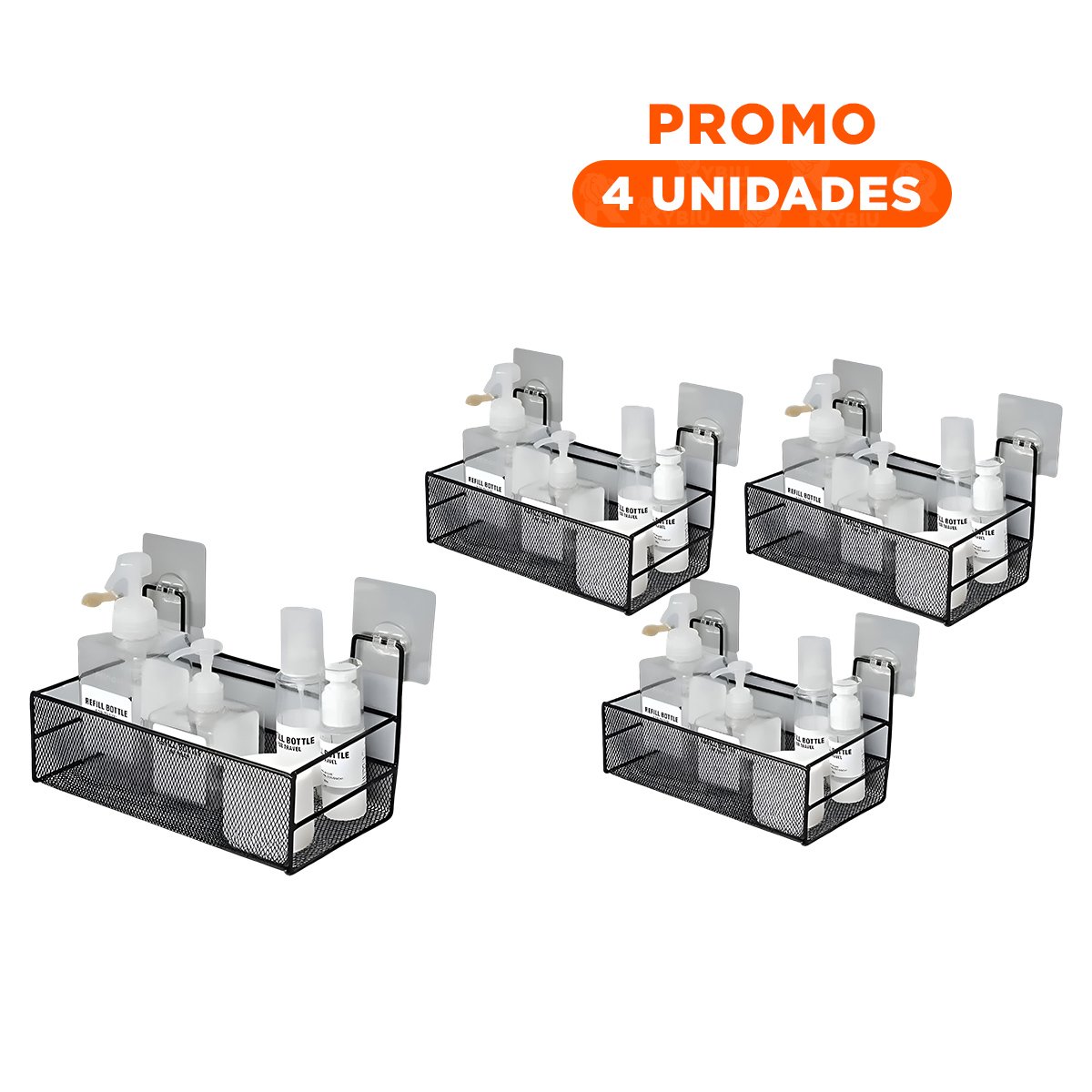 PACK4 ESTANTES FLOTANTES 15X15X36 CM NEGRO CON DISEÑO ELEGANTE EN SU CASA - 1