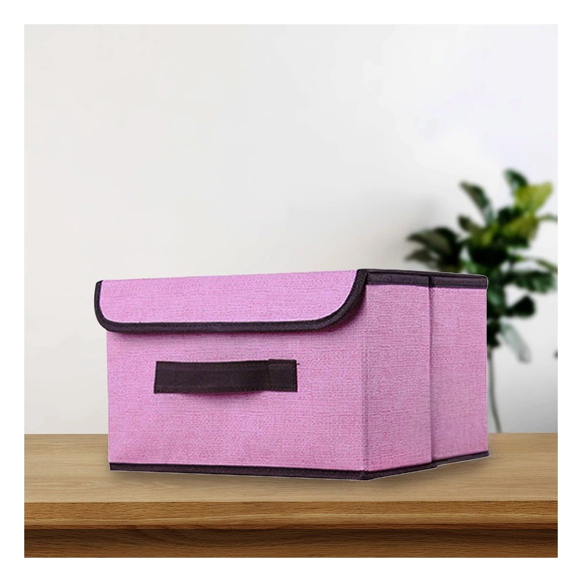 PACK2 MODULO DE ALMACENAJE TELA ROSADO 25X19X16CM PARA ESPACIOS ORGANIZADOS Y+REGALO STICKER - 3