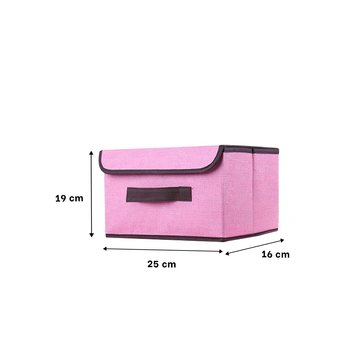 PACK2 MODULO DE ALMACENAJE TELA ROSADO 25X19X16CM PARA ESPACIOS ORGANIZADOS Y+REGALO STICKER - 4