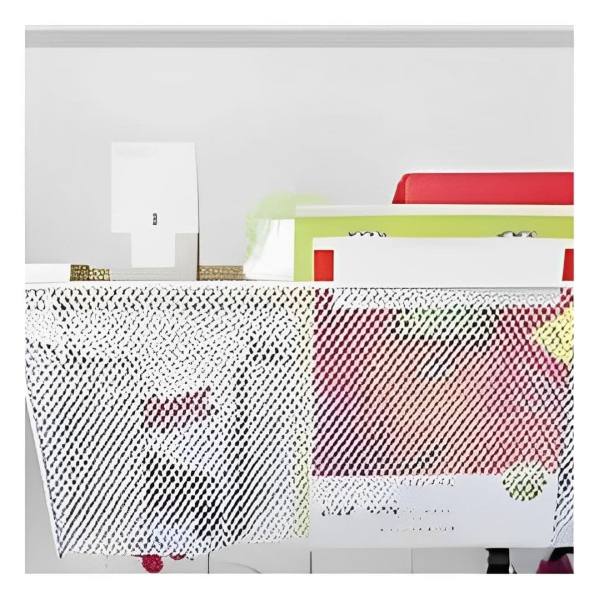 PACK4 ORGANIZADOR DE MALLA 26X8X13 CM DE BLANCO DE GRAN CALIDAD PARA MUCHA CARGA Y+PAPEL REGALO - 2