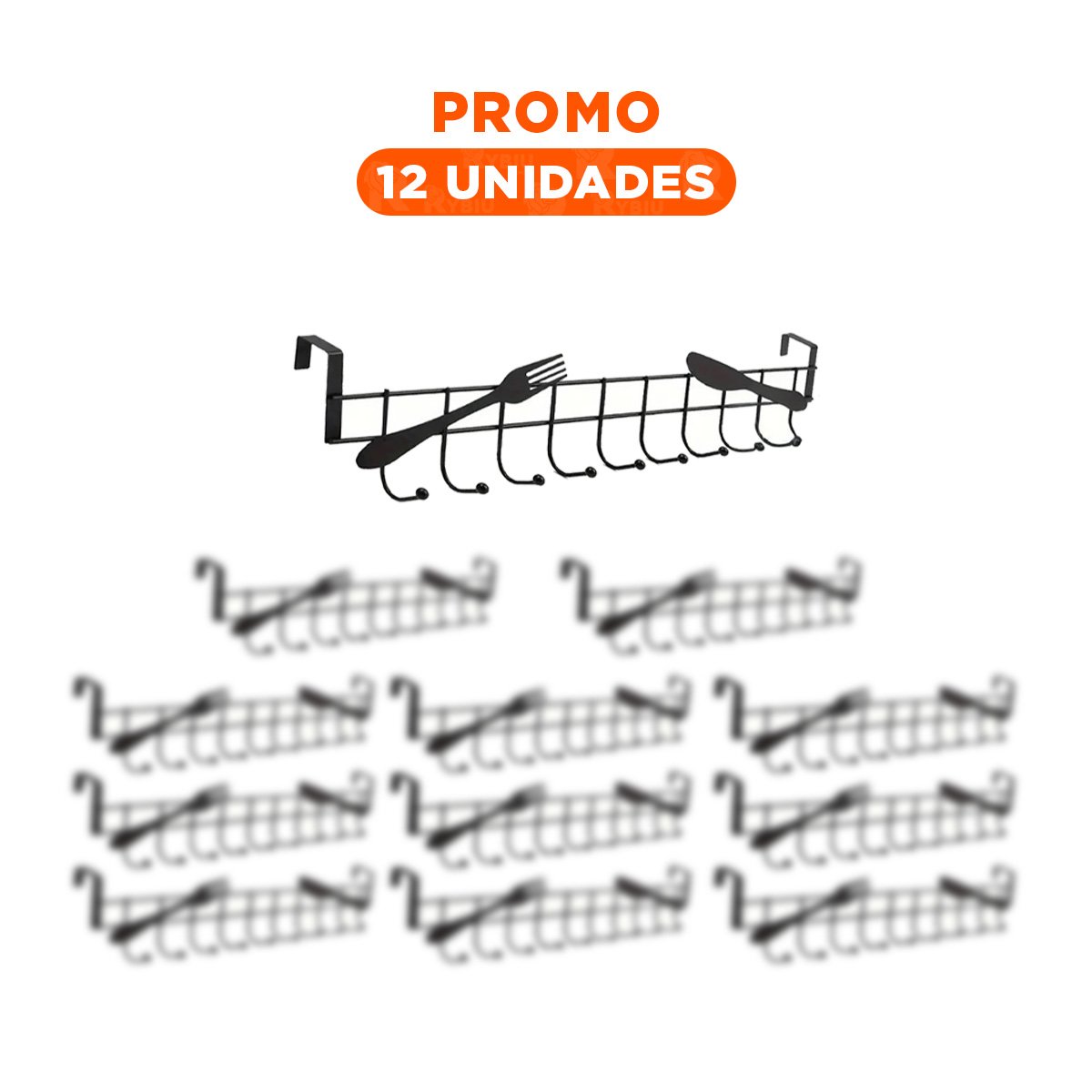 PACK12 SOPORTE DE ROPA 45X10 CM NEGRO DE MARCA SEGURA PARA TODOS LOS PADRES - 1