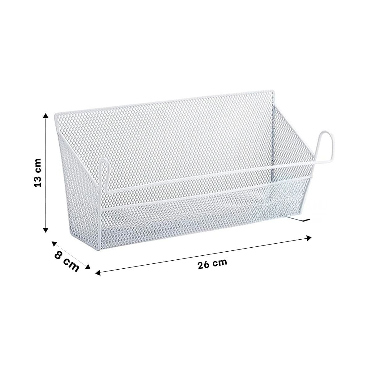 PACK2 ORGANIZADOR DE MALLA 26X8X13 CM BLANCO PARA FOMENTAR ESPACIO CON ORDEN Y+REGALO STICKER - 4
