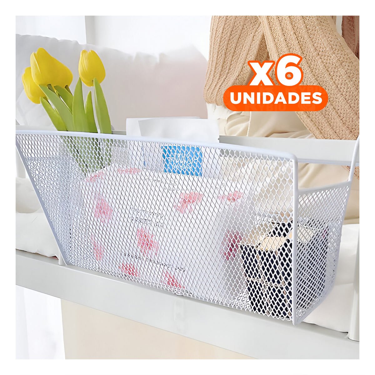 PACK6 SOPORTE DE PUERTA 26X8X13 CM DE BLANCO PARA UN AMBIENTE CON MUCHA ARMONIA Y+PAPEL REGALO - 1