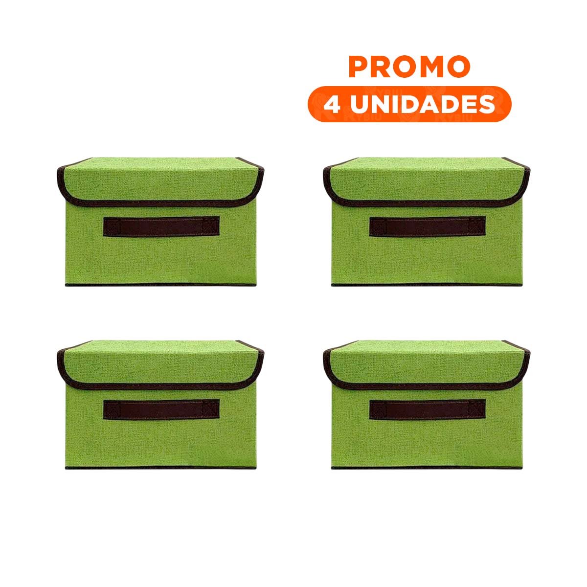 PACK4 MODULO TEXTIL VERDE 25X19X16CM PARA ROPA ACCESORIOS Y TEXTILES - 1