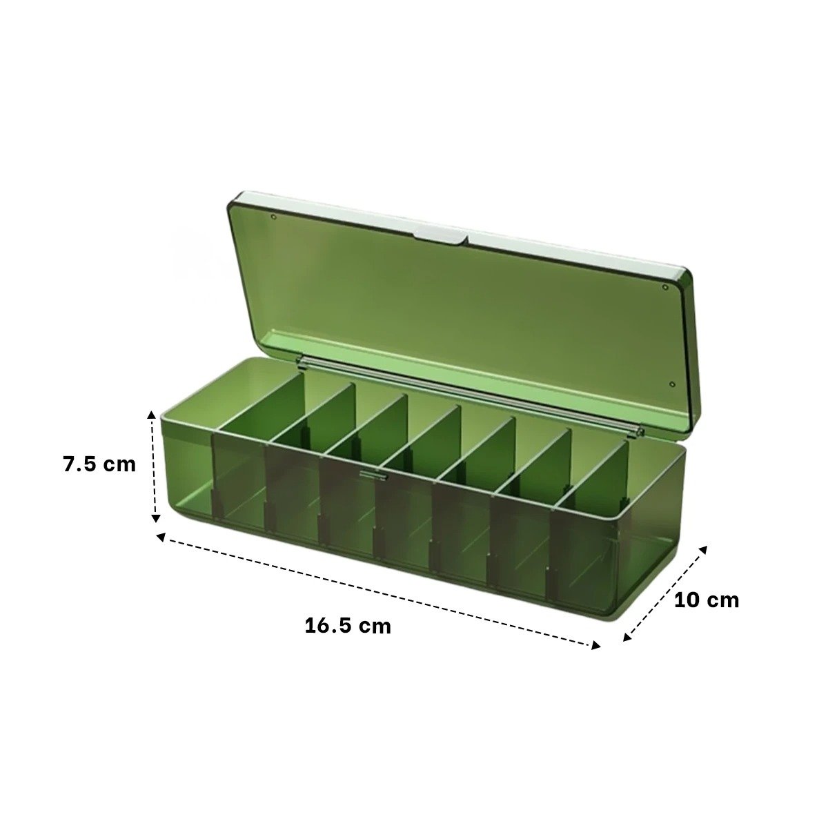 CAJA ORGANIZADORA FUNCIONAL RESISTENTE 16.5X10X7.5CM PARA ESPACIOS REDUCIDOS Y+REGALO STICKER - 4