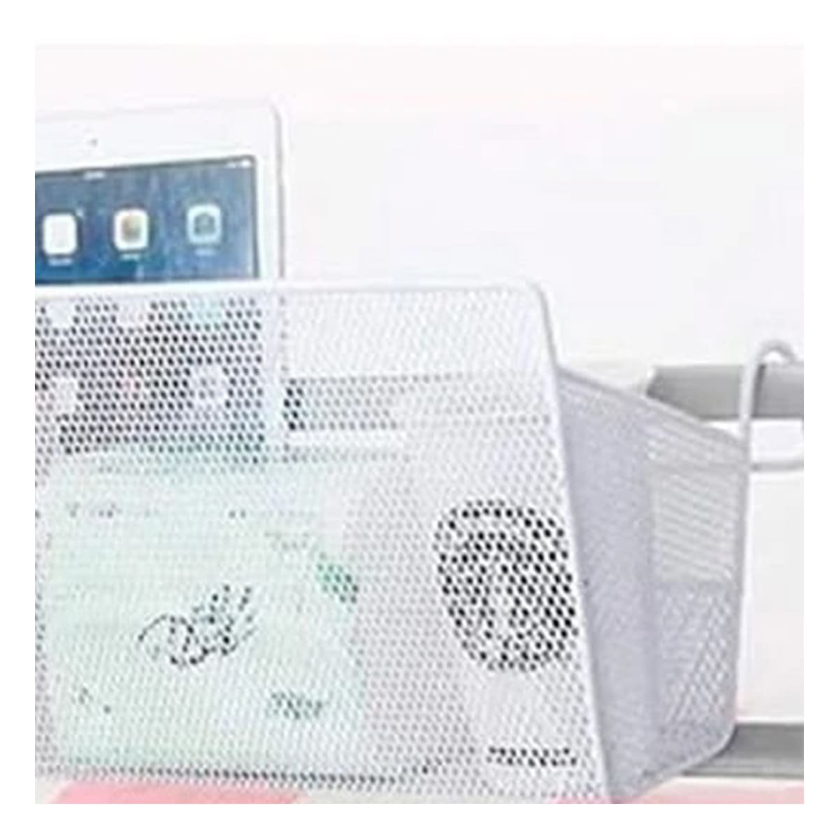PACK4 ORGANIZADOR DE MALLA 26X8X13 CM DE BLANCO CON DISEÑO ELEGANTE EN SU CASA - 3