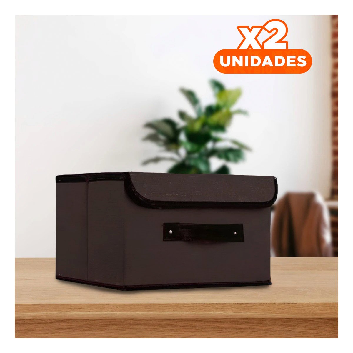 PACK2 MODULO PLEGABLE TELA NEGRO 25X19X16CM PARA GUARDADO PRACTICO DIARIO Y+PAPEL REGALO - 1