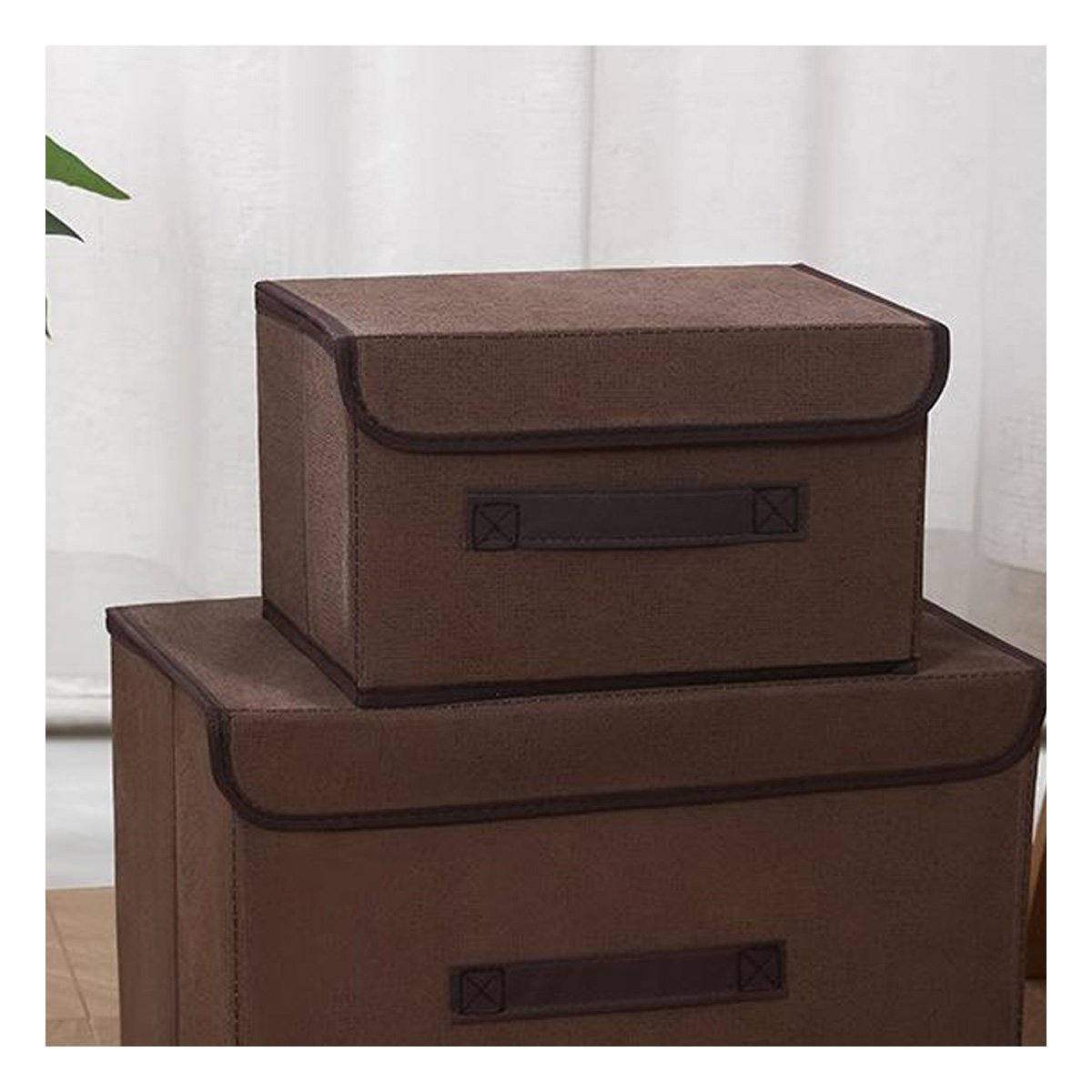 PACK2 MODULO PLEGABLE TELA NEGRO 25X19X16CM PARA GUARDADO PRACTICO DIARIO Y+PAPEL REGALO - 2