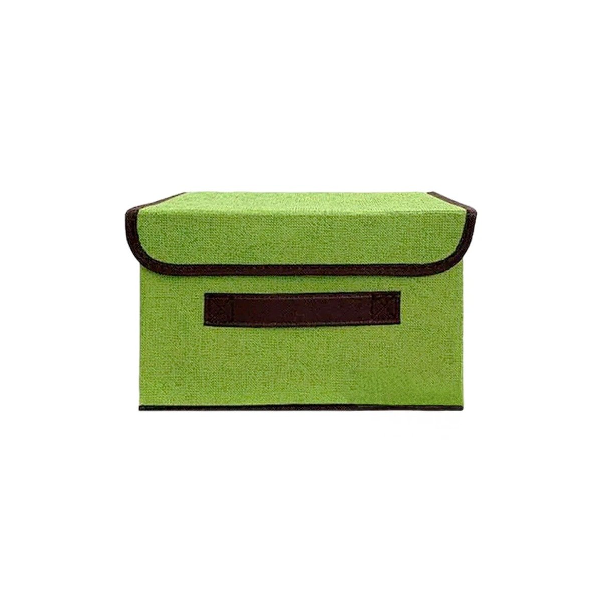 PACK12 CANASTA PLEGABLE TELA VERDE 25X19X16CM PARA GUARDADO PRACTICO Y+REGALO STICKER - 2