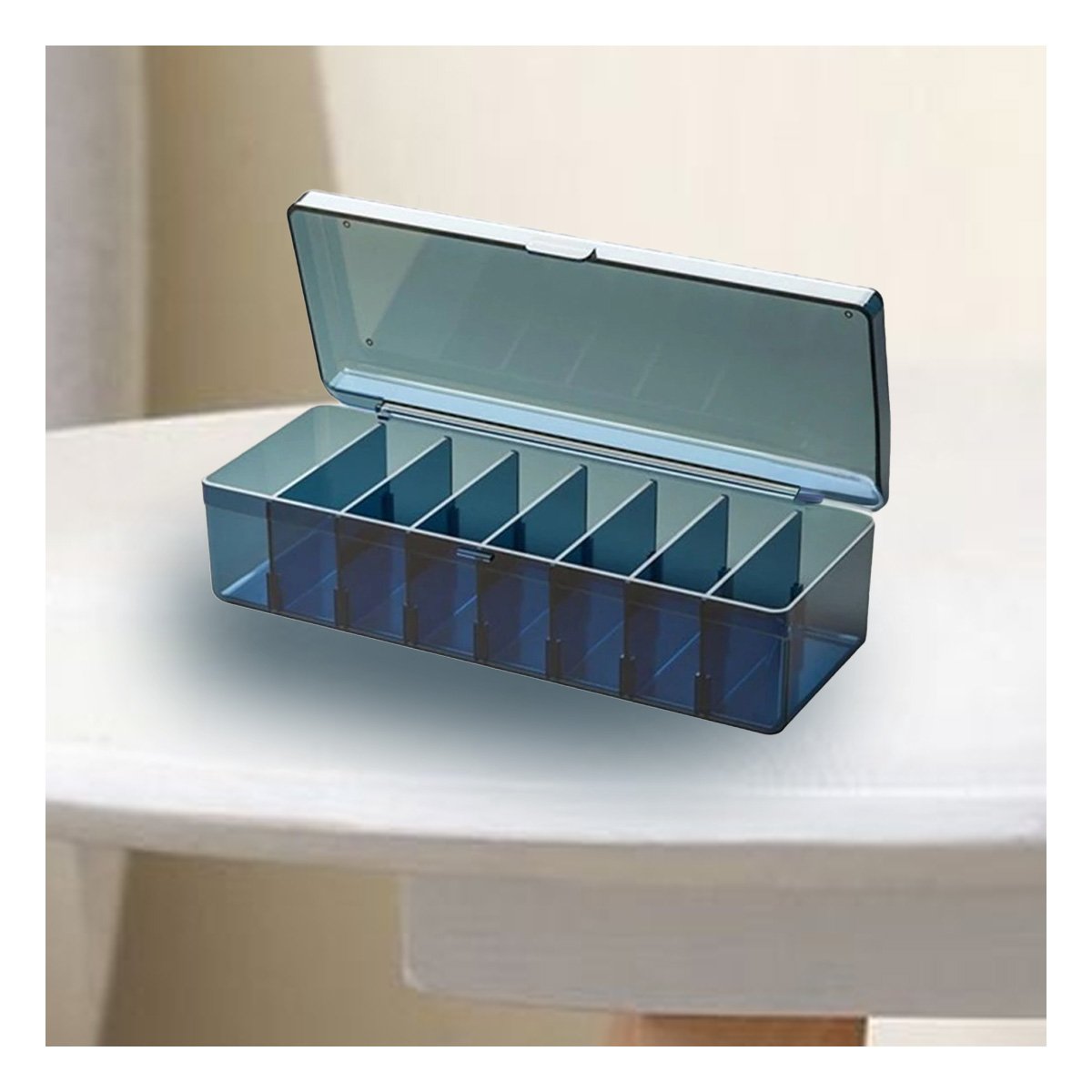 PACK12 ESTUCHE ORGANIZADOR PRACTICO PEQUENO 16.5X10X7.5CM PARA ESCRITORIO AZUL Y+REGALO STICKER - 3