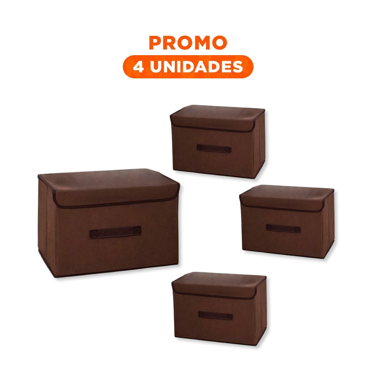 PACK4 MODULO TEXTIL NEGRO 25X19X16CM PARA ROPA ACCESORIOS Y MAS USO - 1