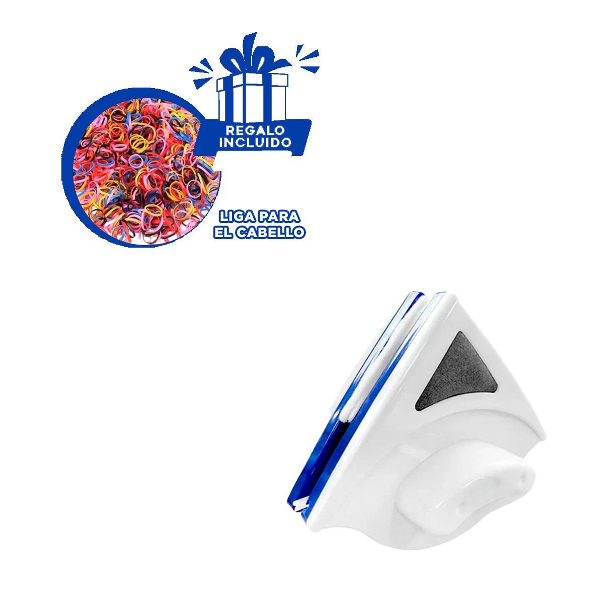 HERRAMIENTA VIDRIOS MAGNETICO TRIANGULAR AZUL AMARILLO PARA HOGAR Y VENTANAS Y+LIGAS REGALO - 2
