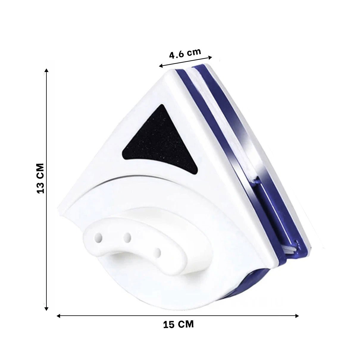 HERRAMIENTA VIDRIOS MAGNETICO TRIANGULAR AZUL AMARILLO PARA HOGAR Y VENTANAS Y+LIGAS REGALO - 4