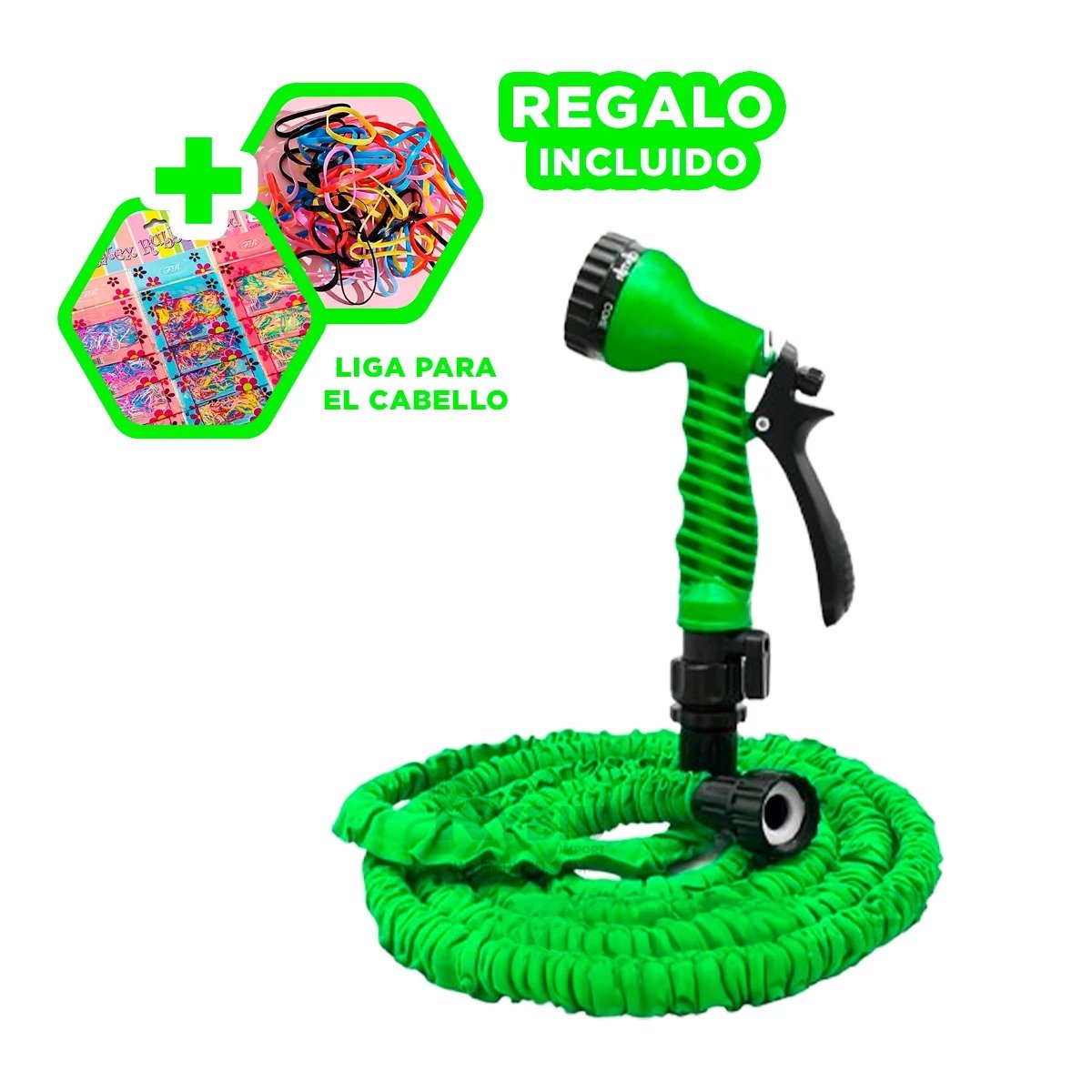 MANGUERA RETRÁCTIL DE 15 METROS PARA RIEGO CÓMODO EN JARDÍN Y CASA Y+LIGAS REGALO - 2