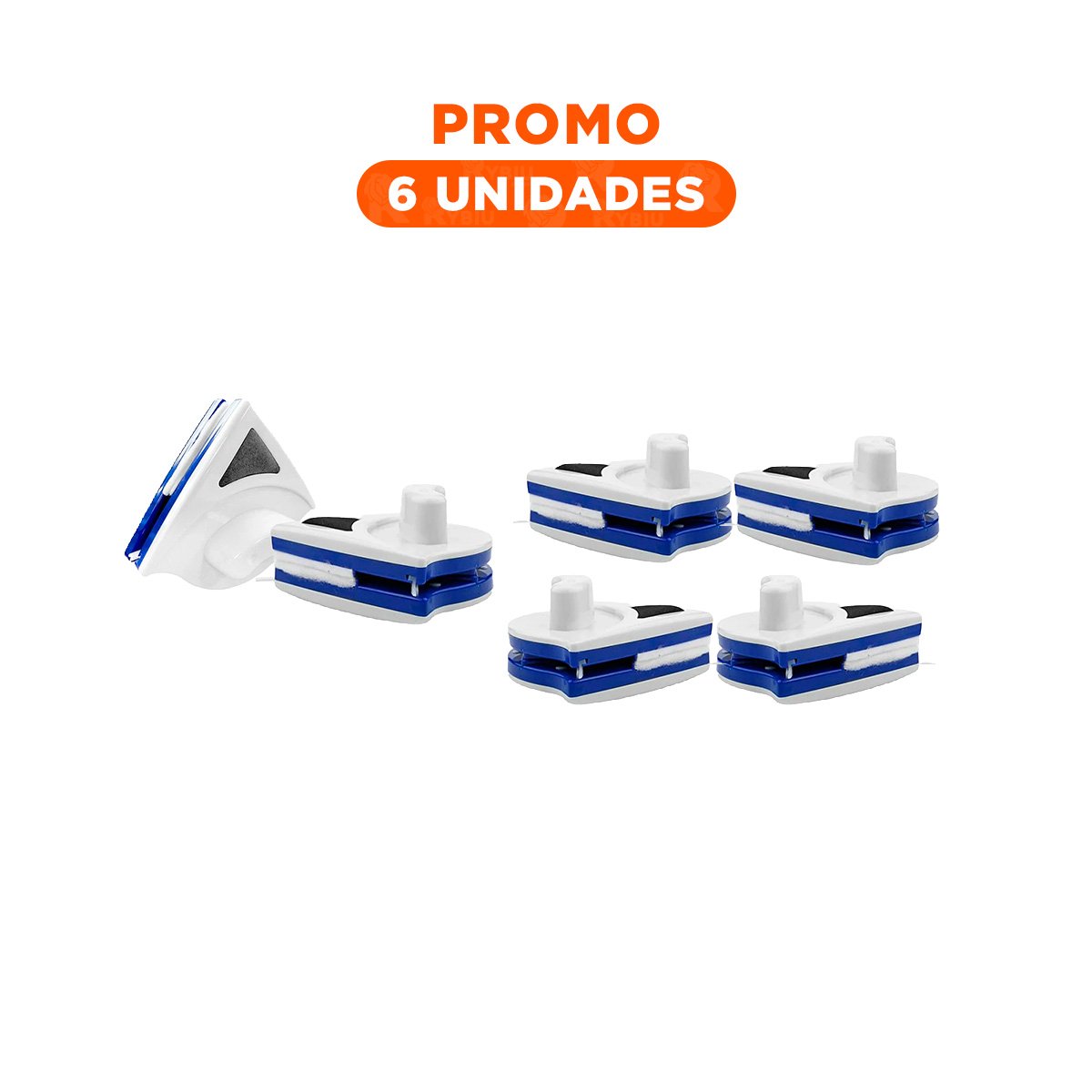 PACK6 INSTRUMENTO VIDRIOS MAGNETICO TRIANGULAR AZUL AMARILLO PARA LIMPIEZA Y+REGALO STICKER - 1